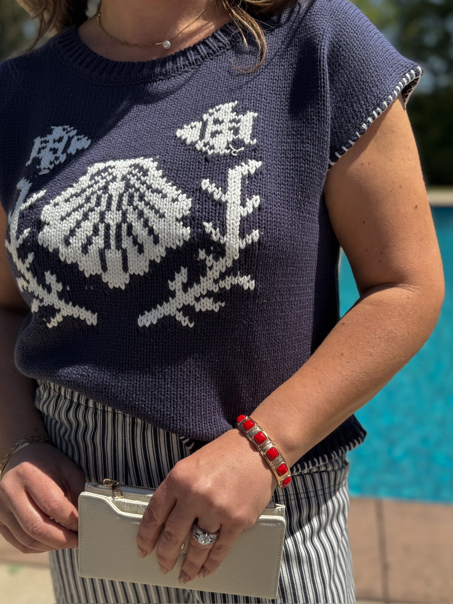 Coastal Contrast Knit Top