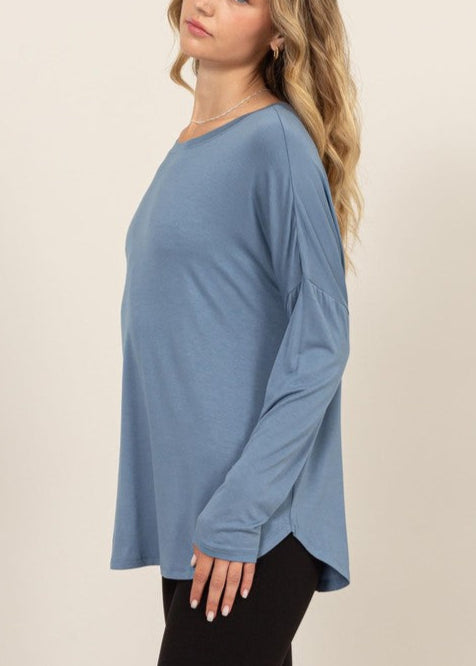 Round Neck Long Sleeve Basic