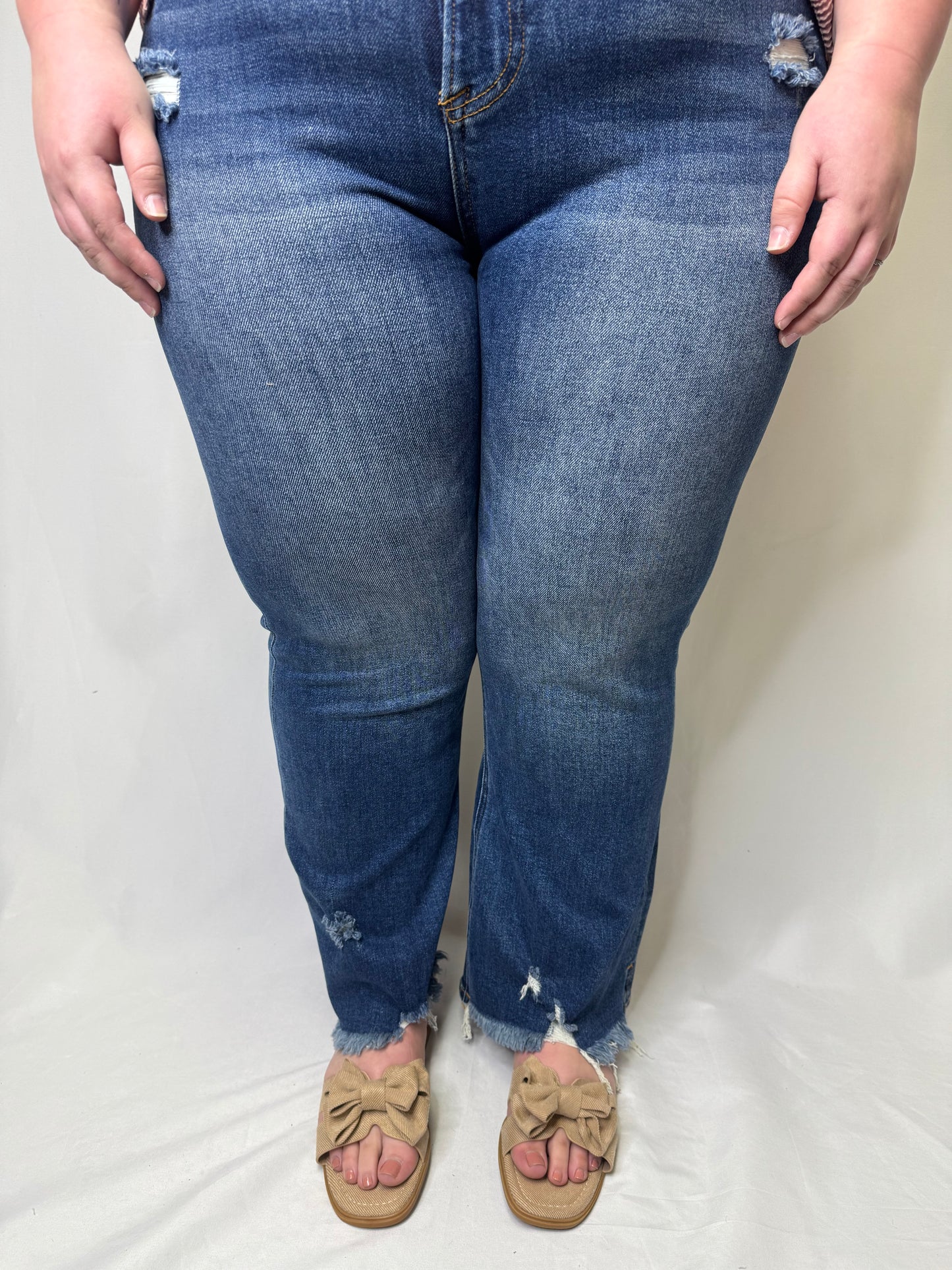 HR Ankle Flare Jeans