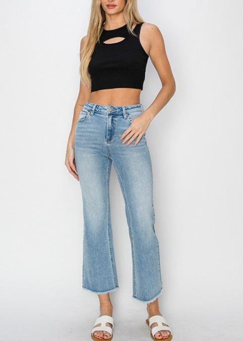 HR Straight Cropped Jeans