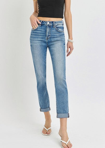 HR Ankle Skinny Straight Jeans