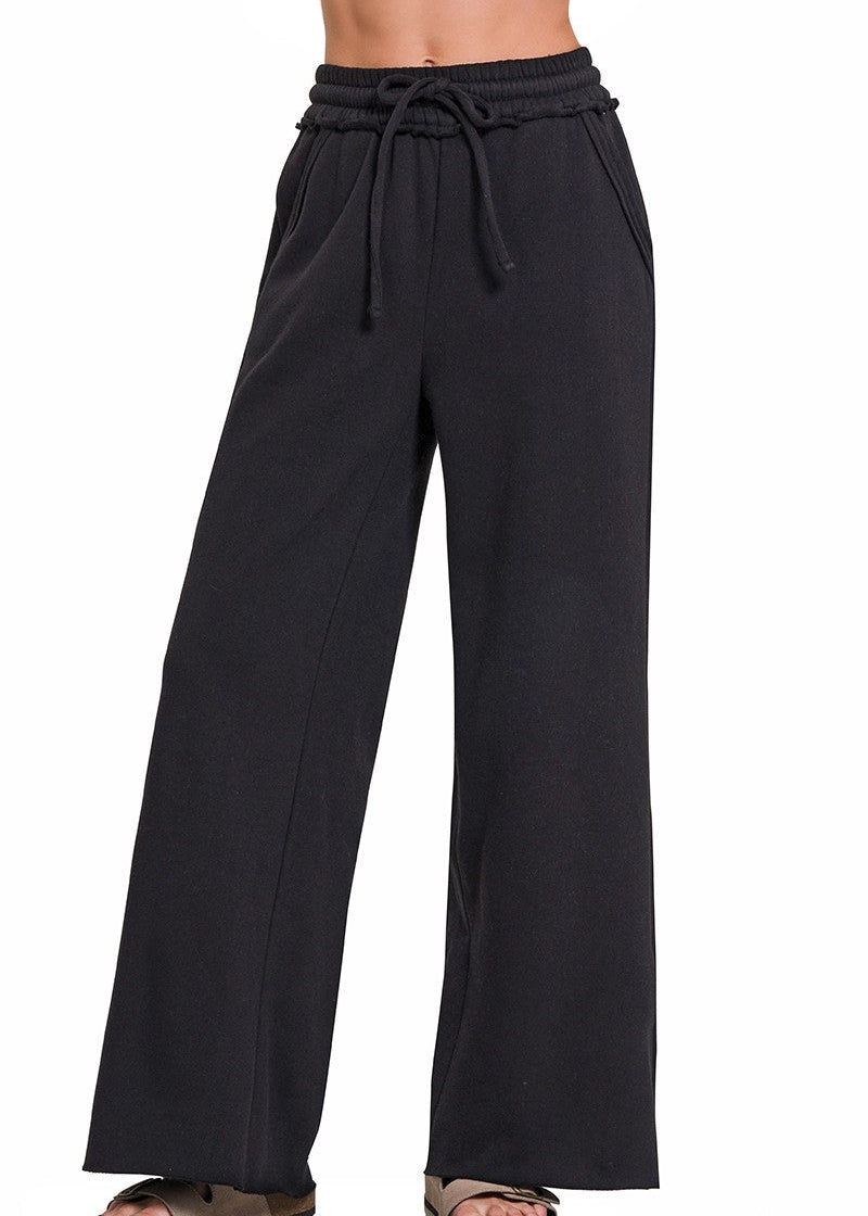 Fleece Wide Leg Sweatpants