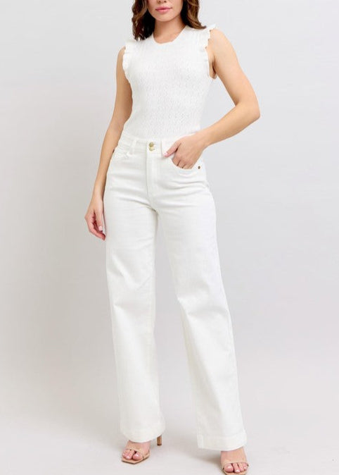 HW White Wide Trouser Jean