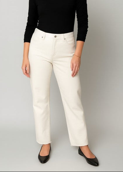 Cafe Wide Fray Jeans