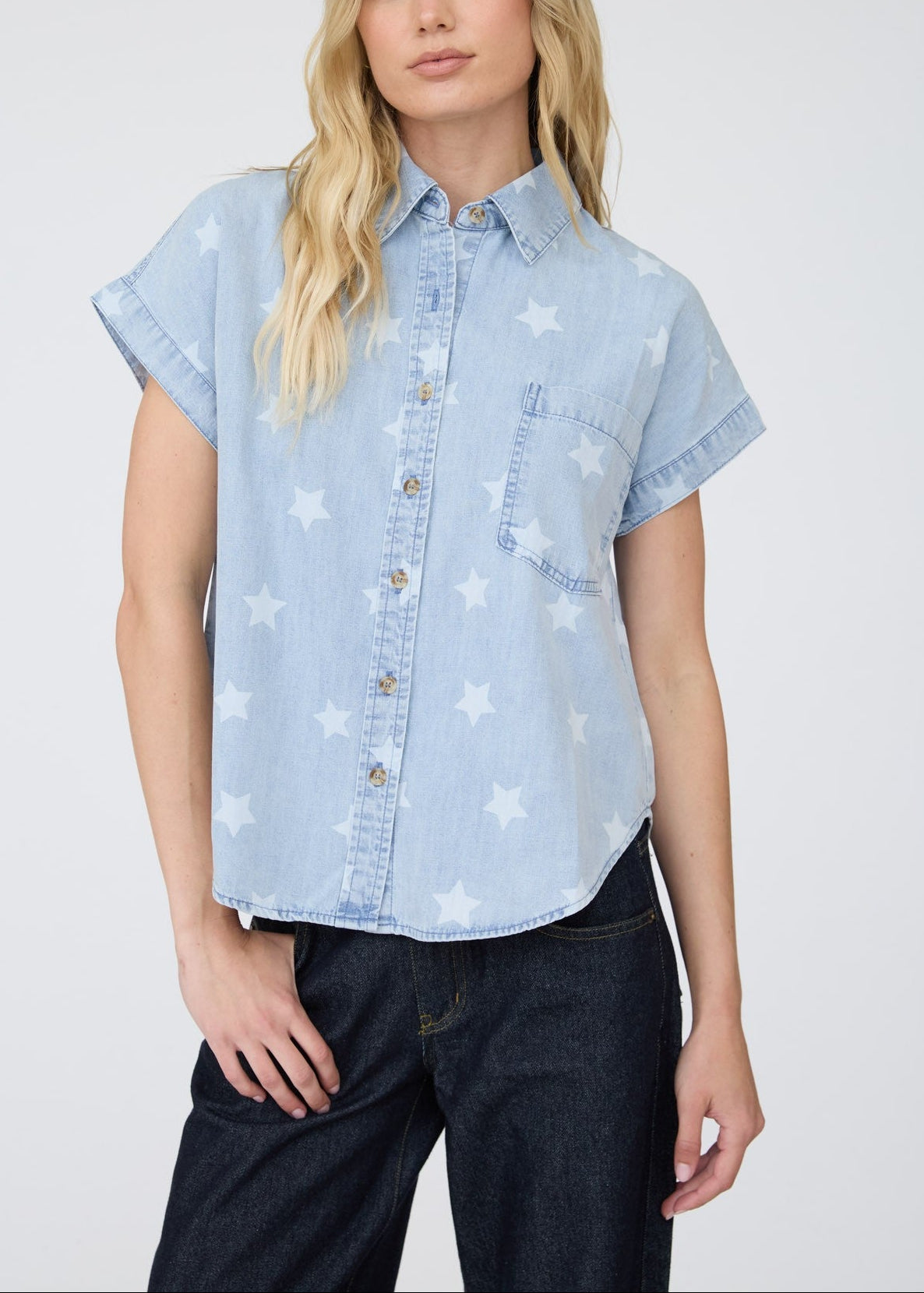 Washed Denim Star Shirt