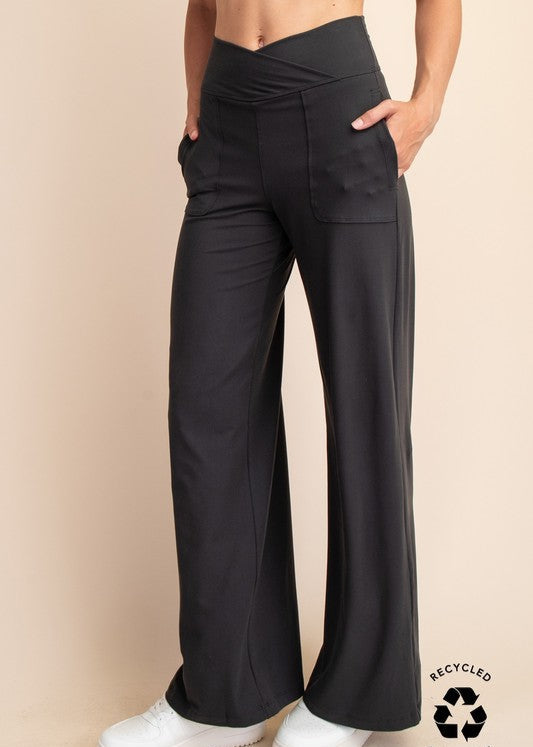 Buttery V Waist Wide Pants