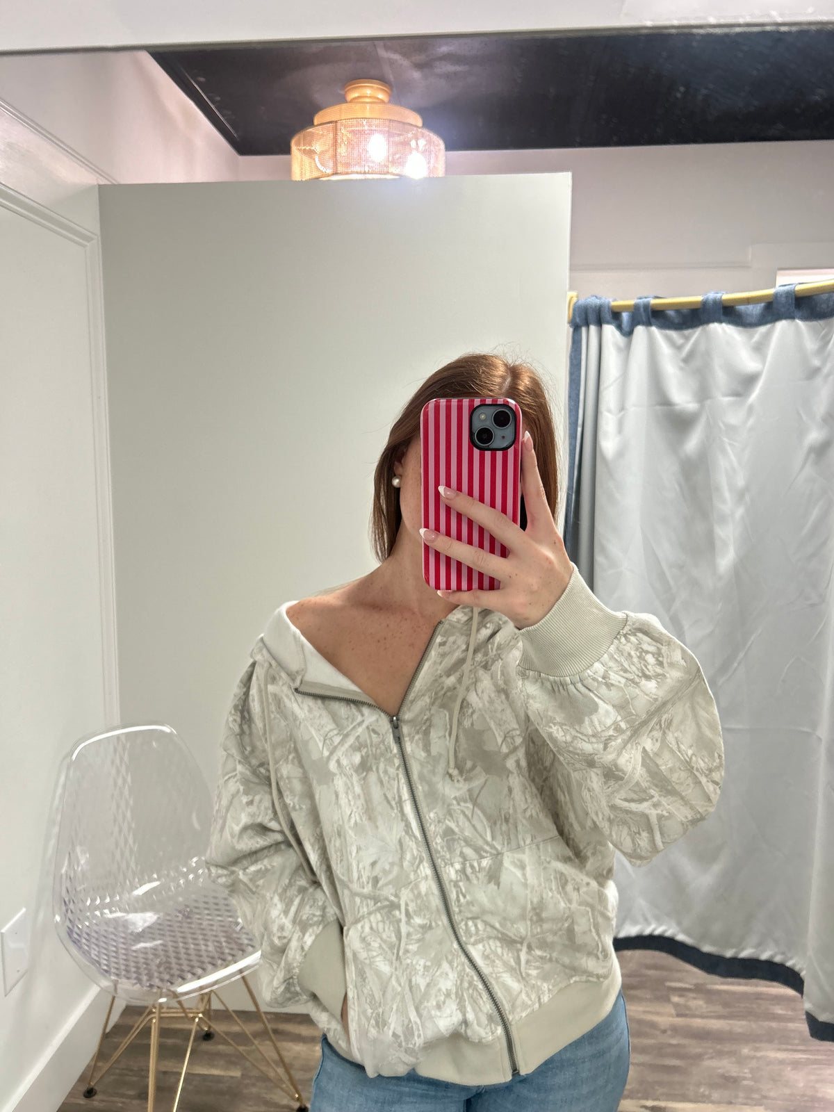 Tree Camouflage Zip-up Hoodie
