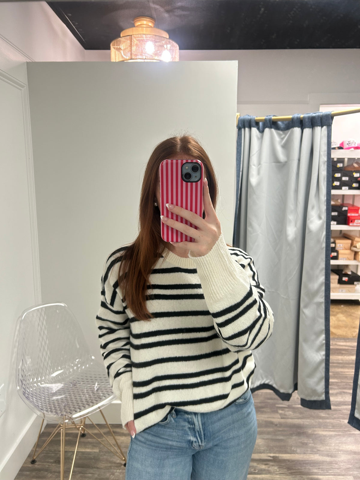 Striped Crew Neck Sweater