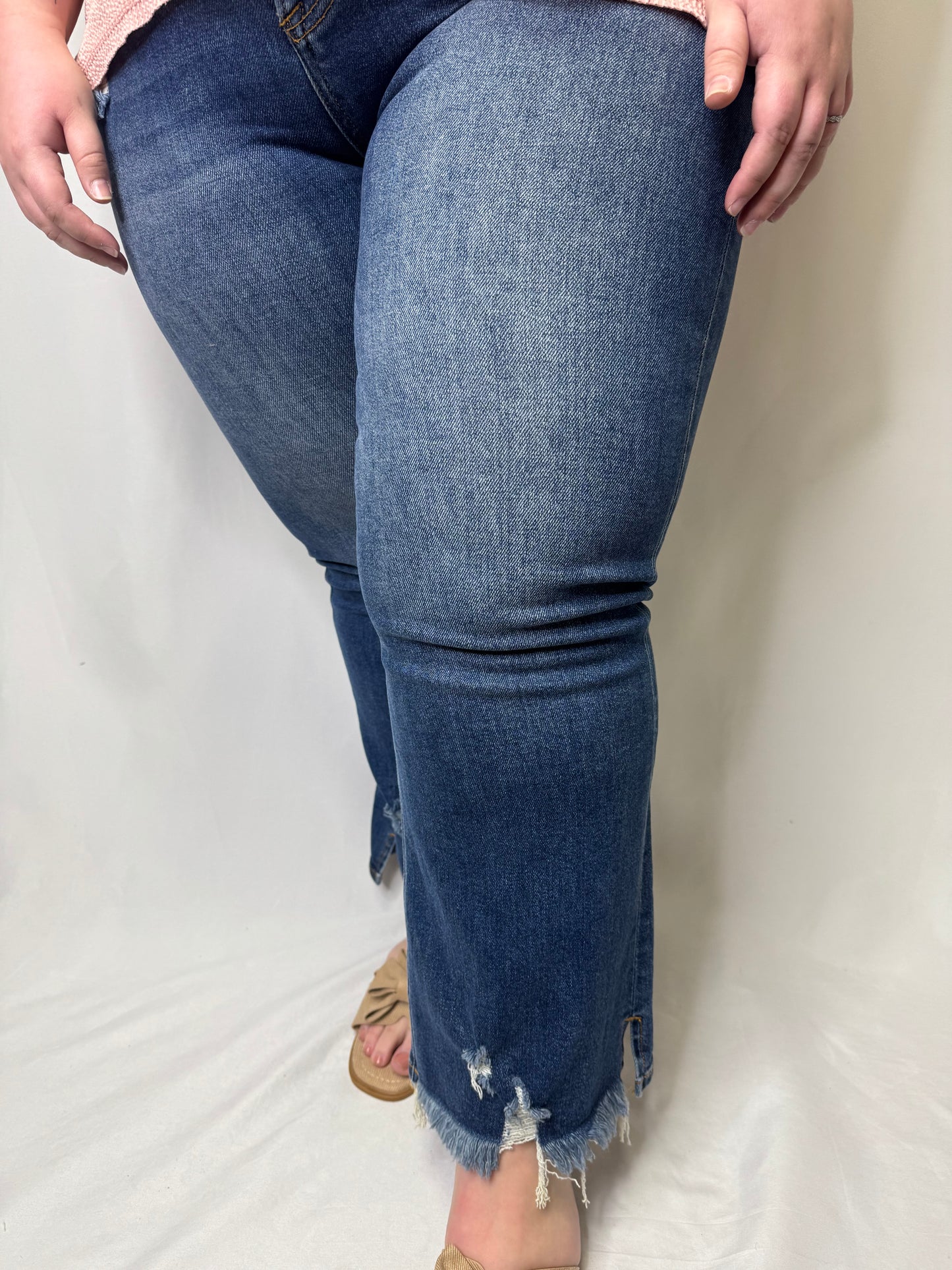 HR Ankle Flare Jeans