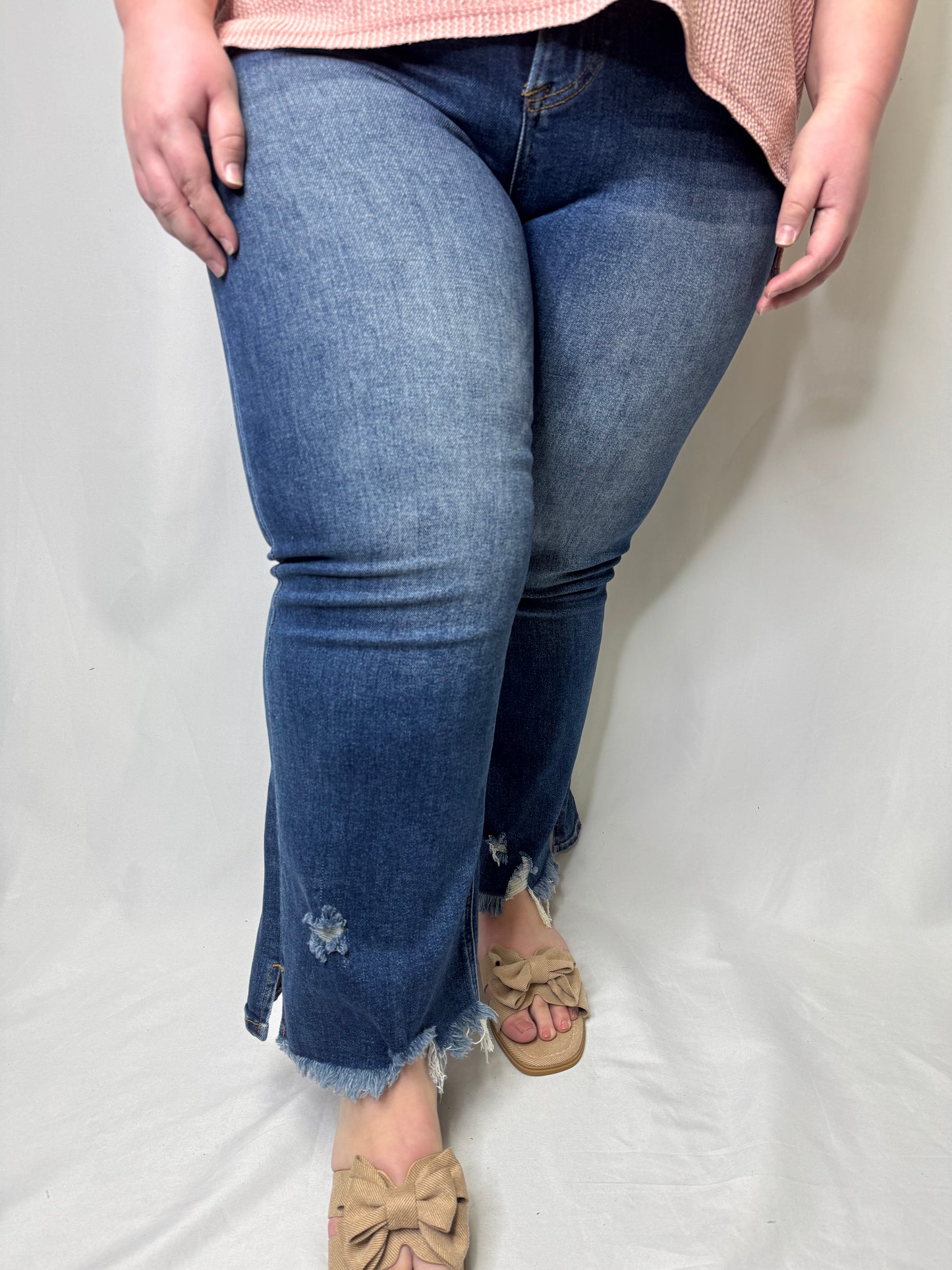 HR Ankle Flare Jeans
