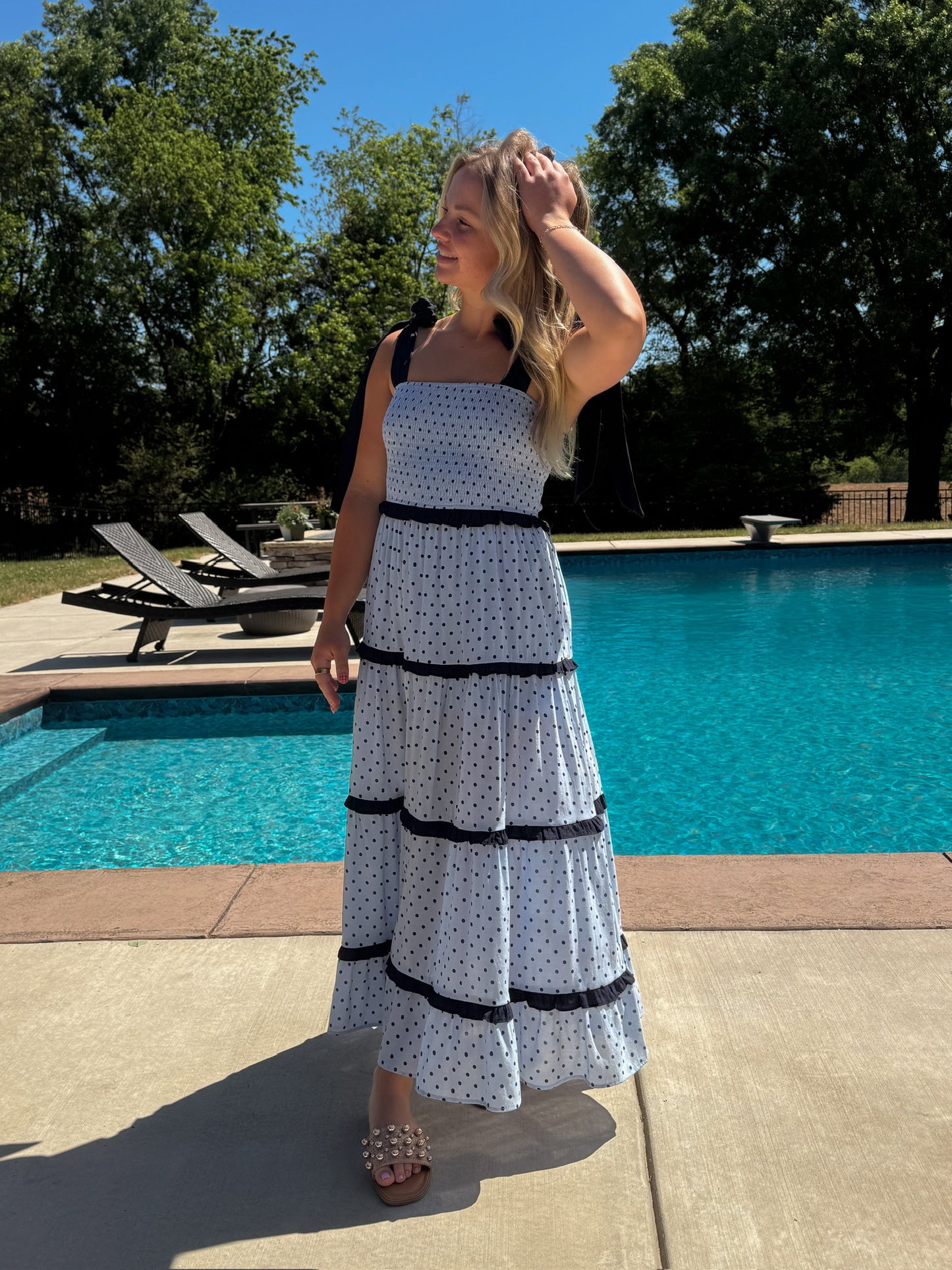 Sweet & Chic Ruffle Strap Maxi