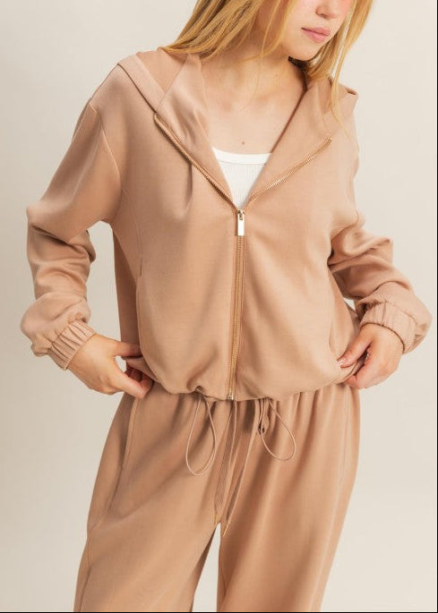 Casual Chic Zip-front Hoodie