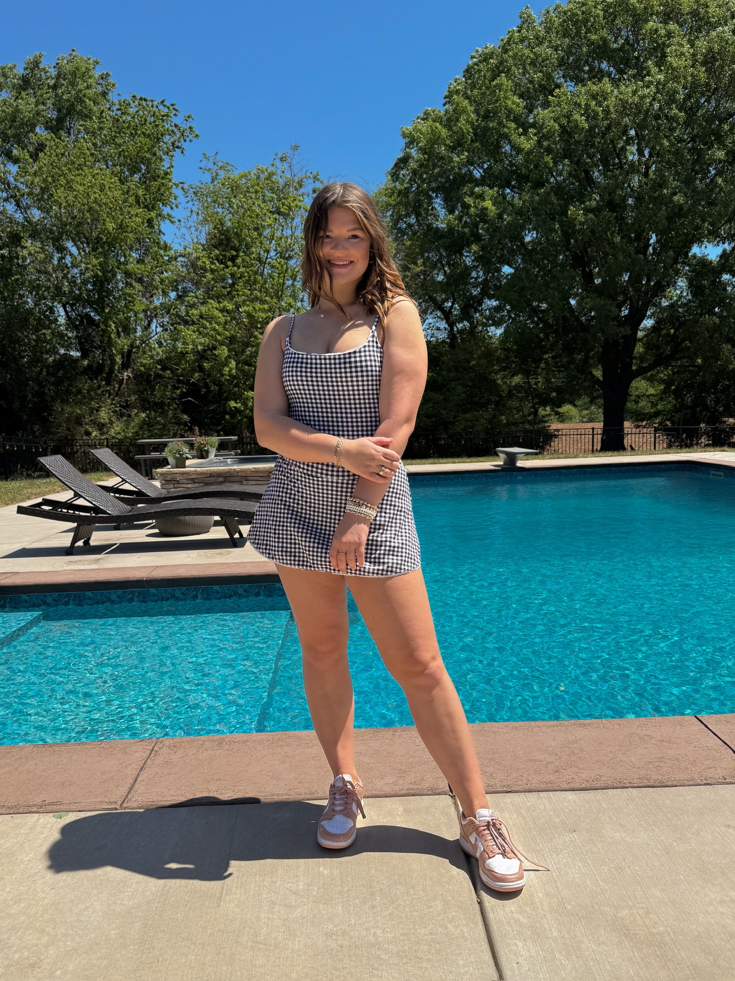 Sporty Sweet Gingham Mini Dress