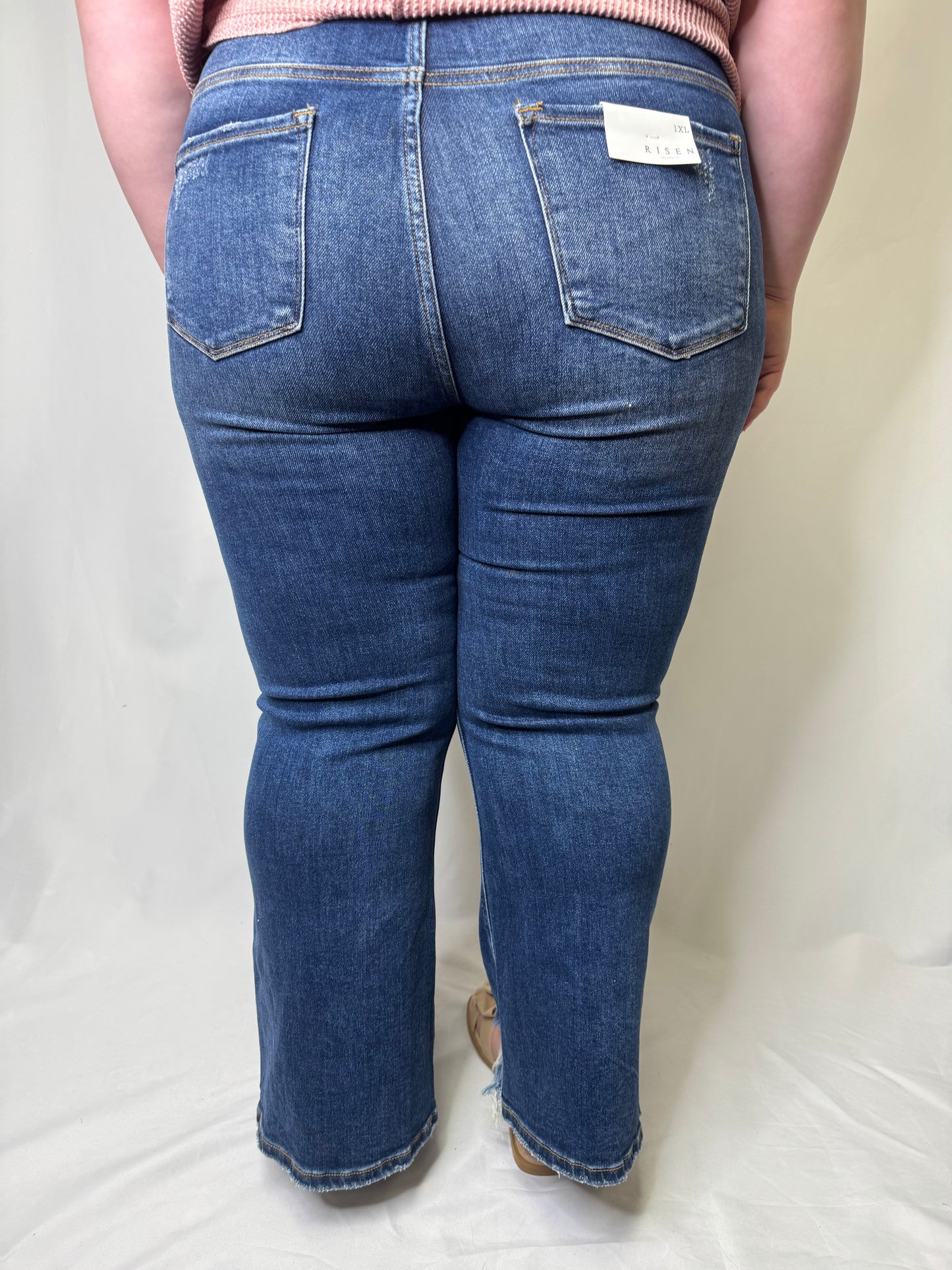 HR Ankle Flare Jeans