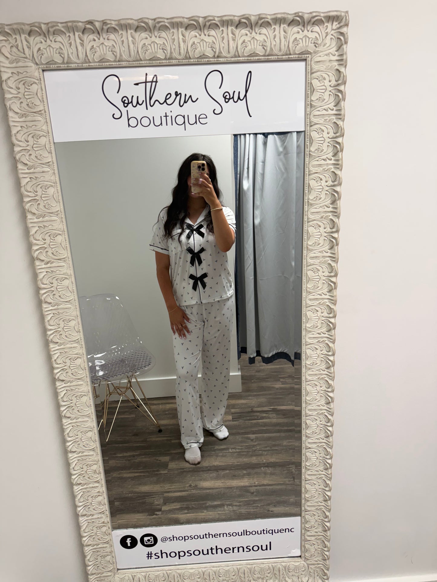 Midnight Bow Pajama Set
