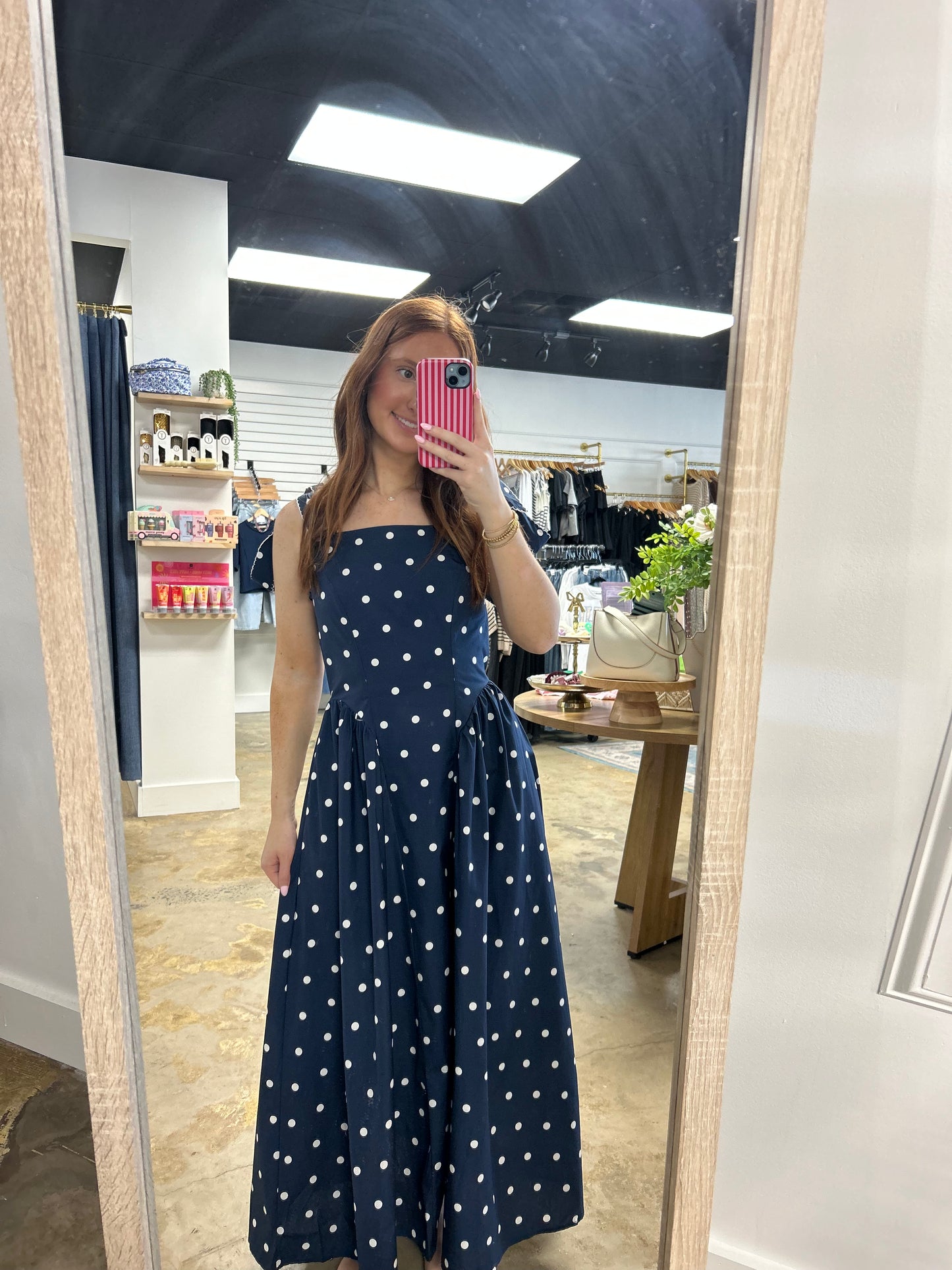 Polka Dot Flare Maxi Dress