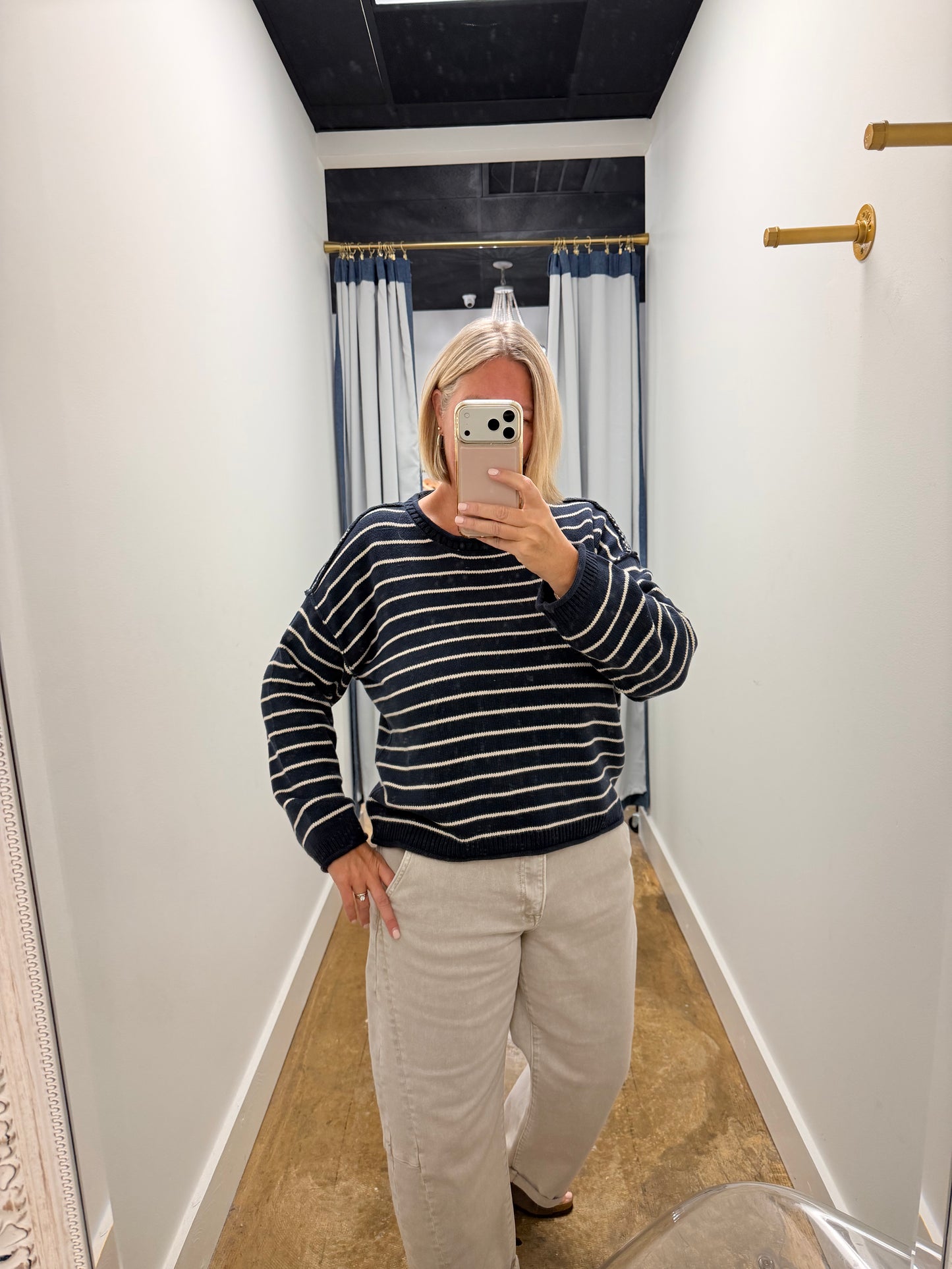 Striped Drop Shoulder Sweater