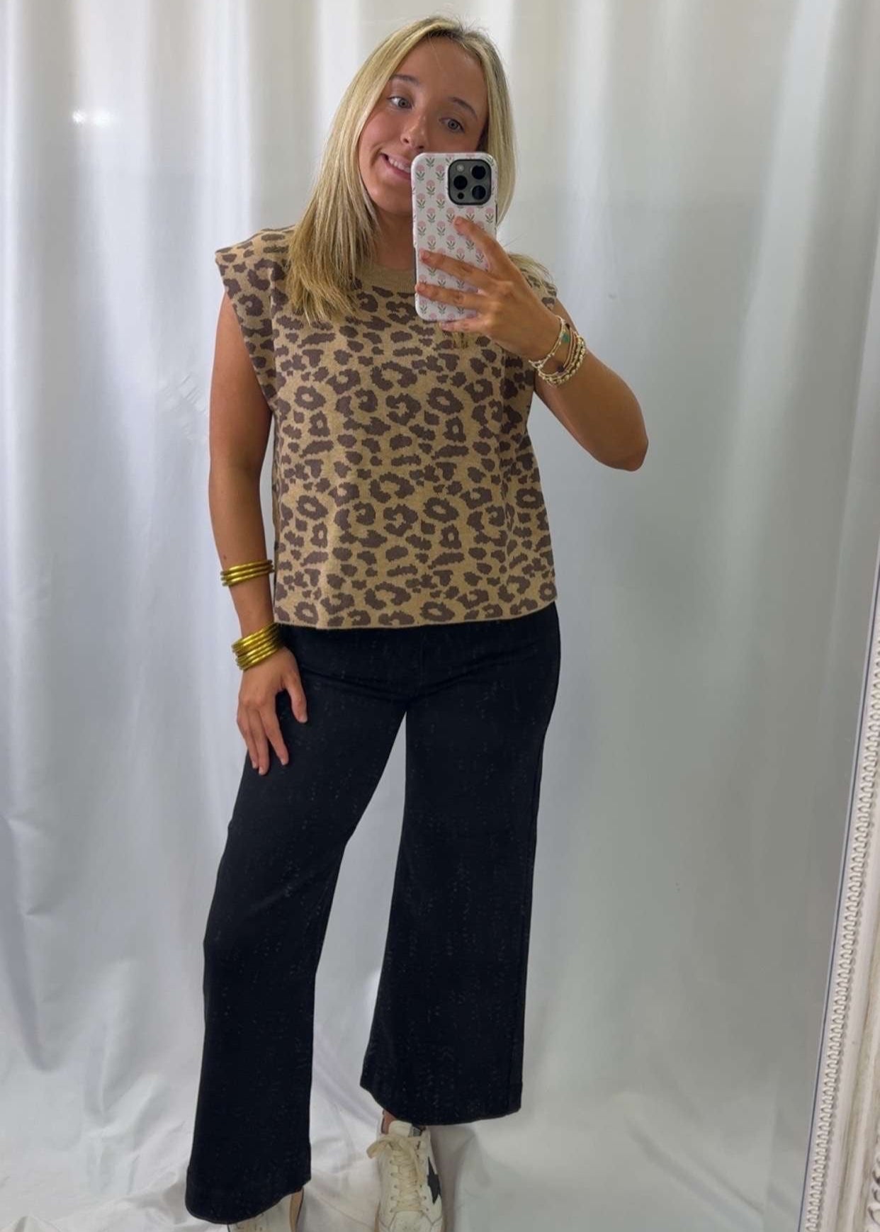 Leopard Sleeveless Sweater