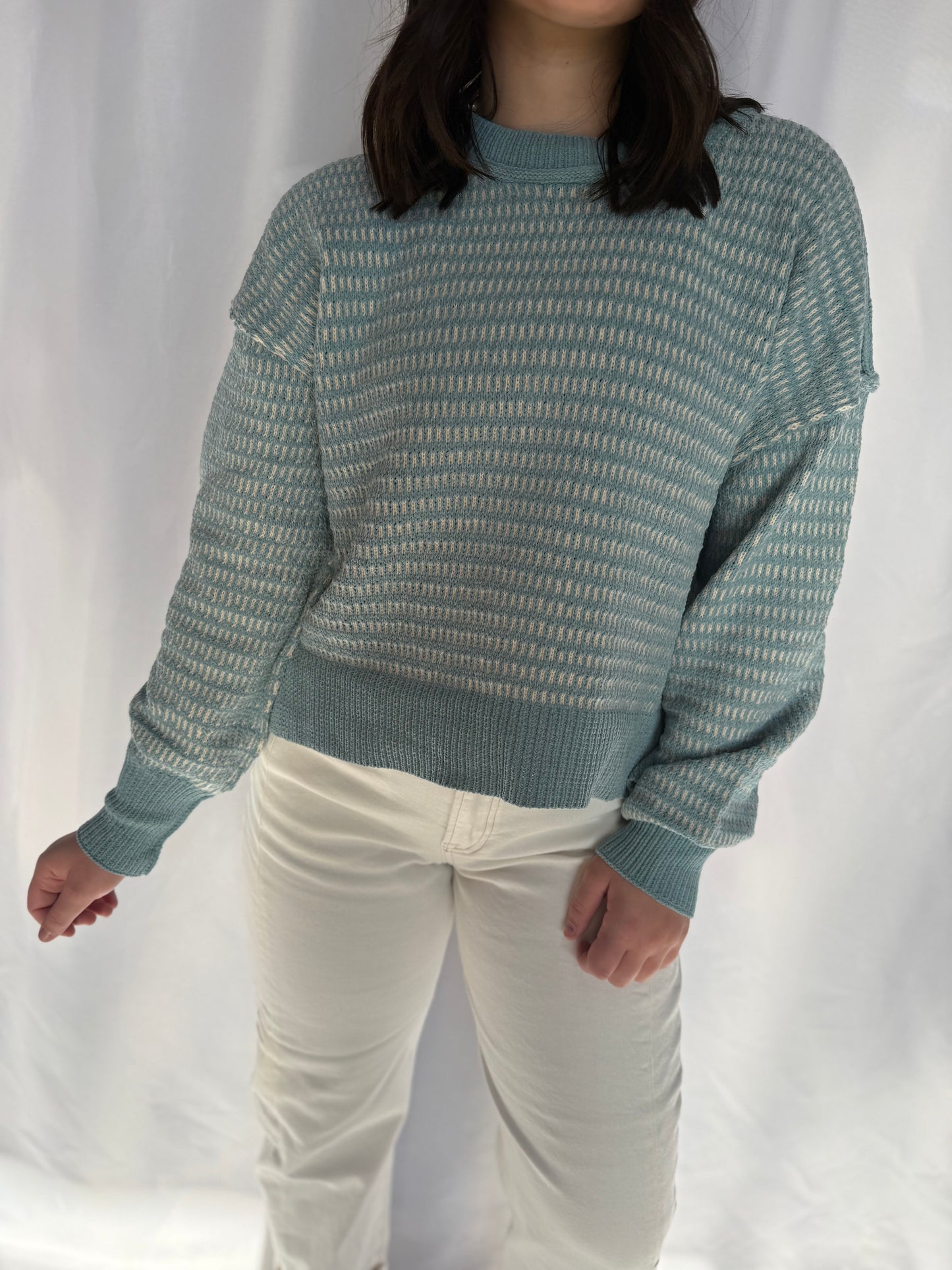 Textured Knit Sweater Top