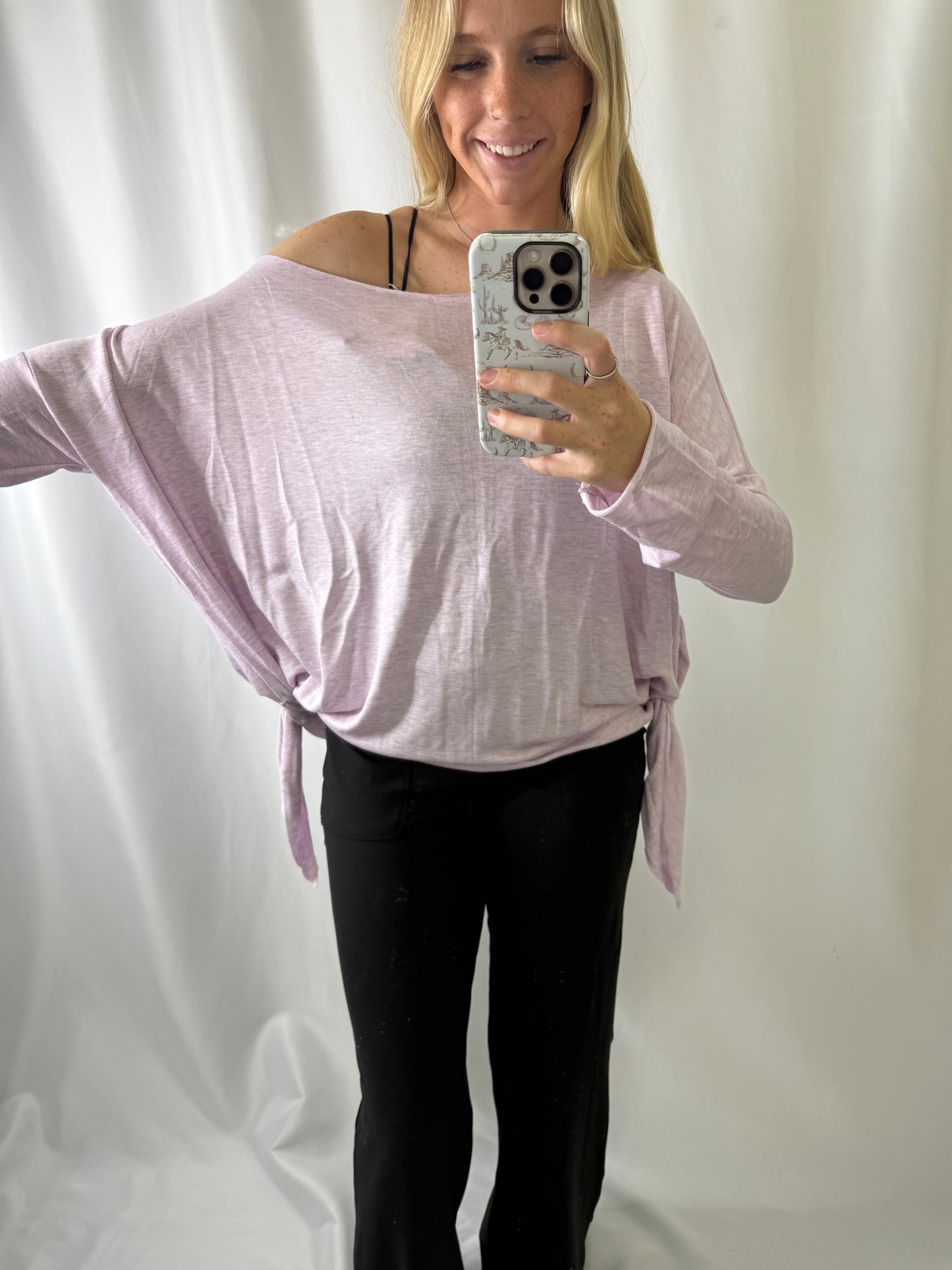 Boat Neck Flare Tunic Top