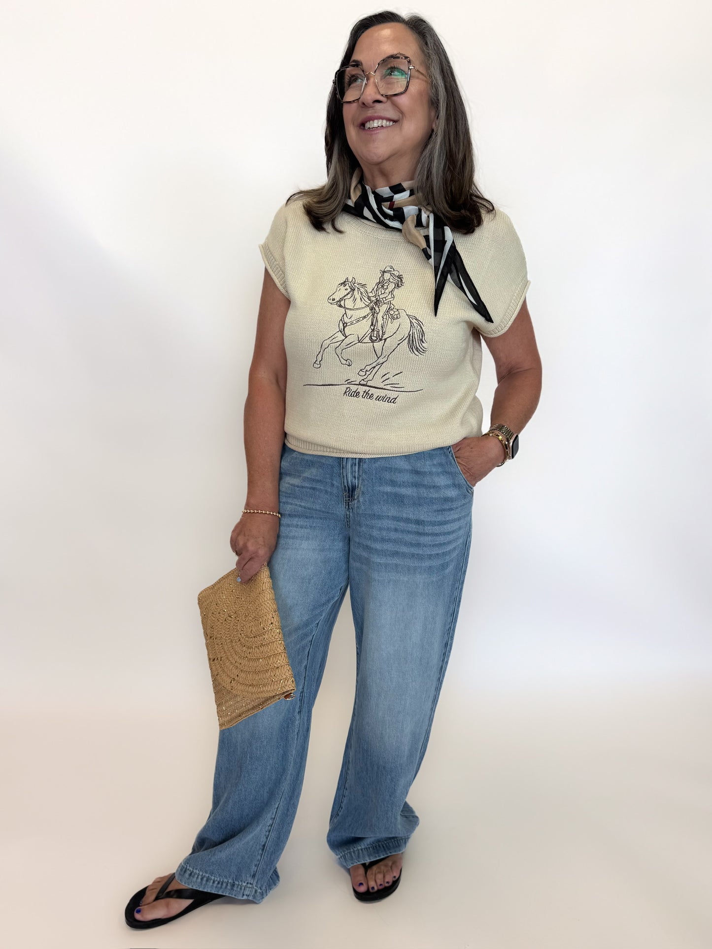 Ride the Wind Embroidered Sweater