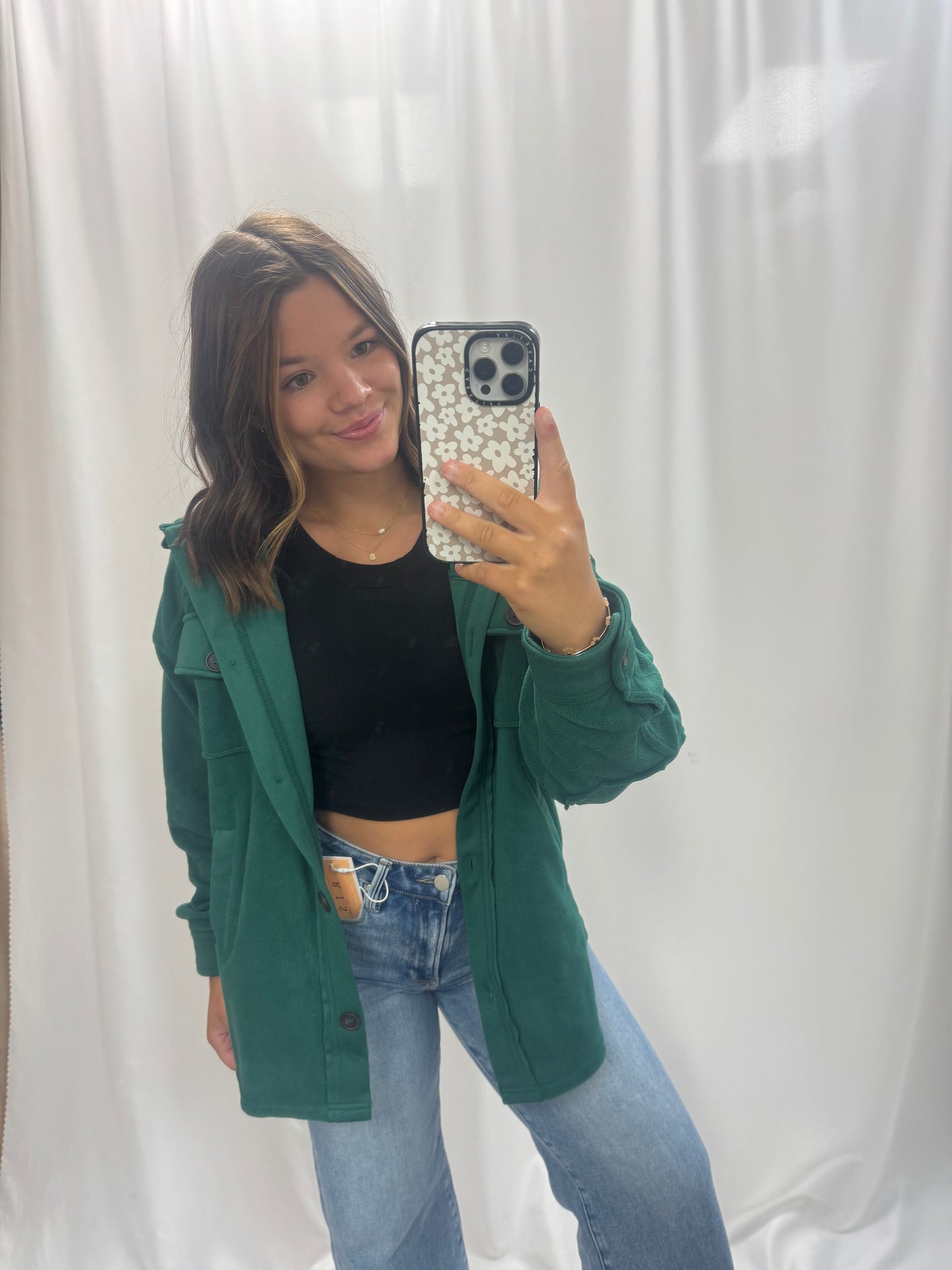 Oversize Basic Fleece Shacket