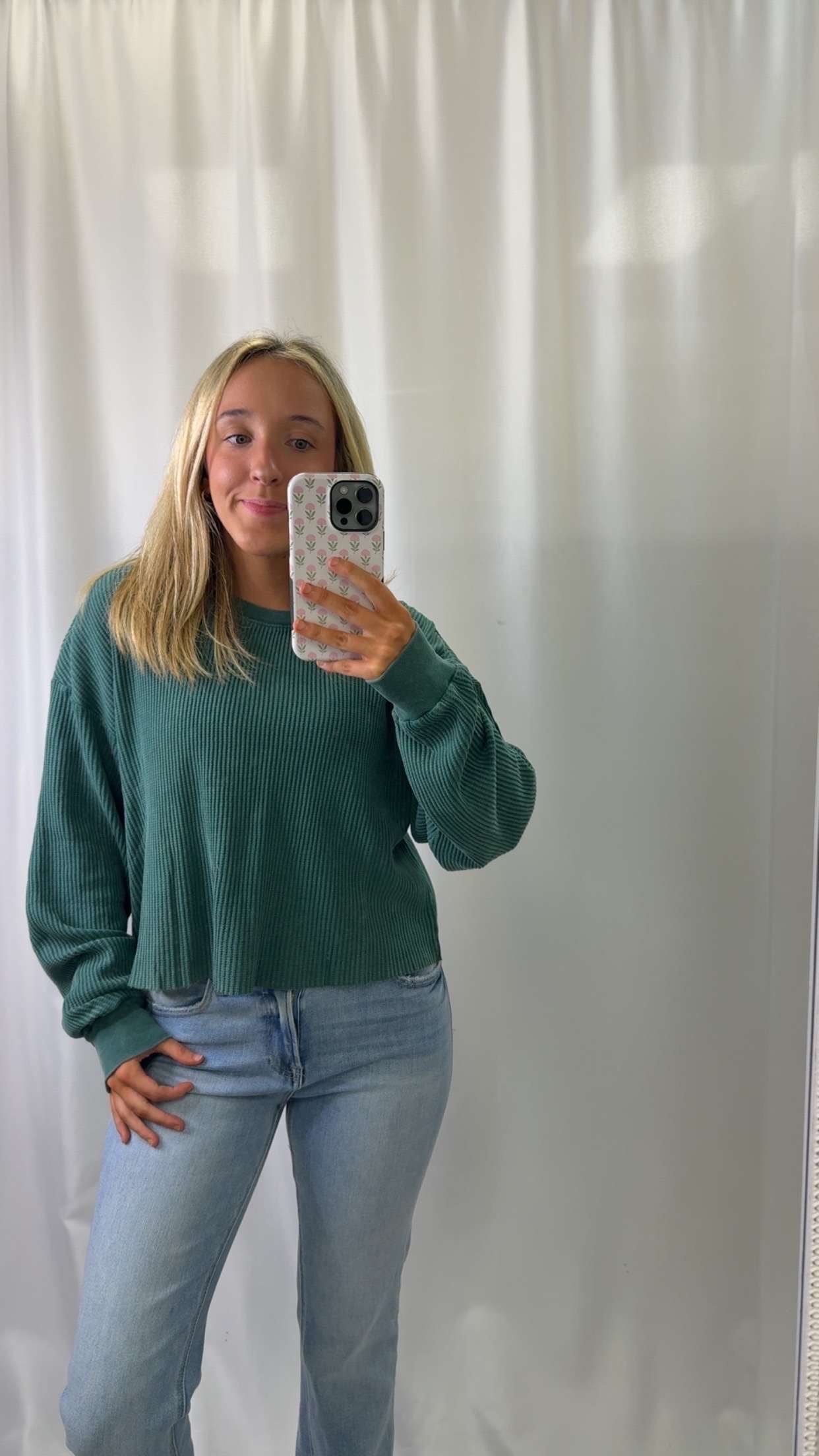MW Waffle Long Sleeve Top