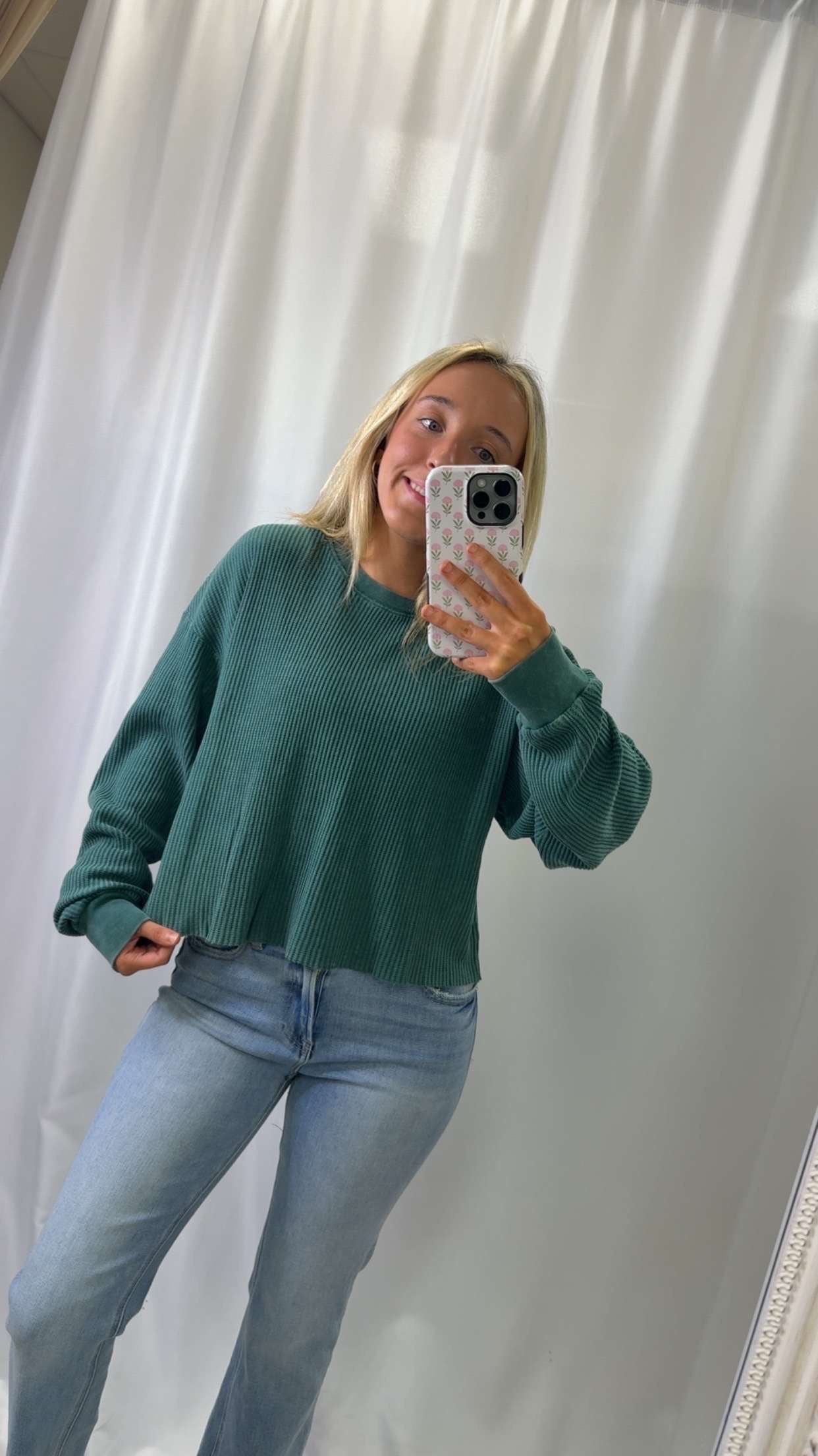 MW Waffle Long Sleeve Top