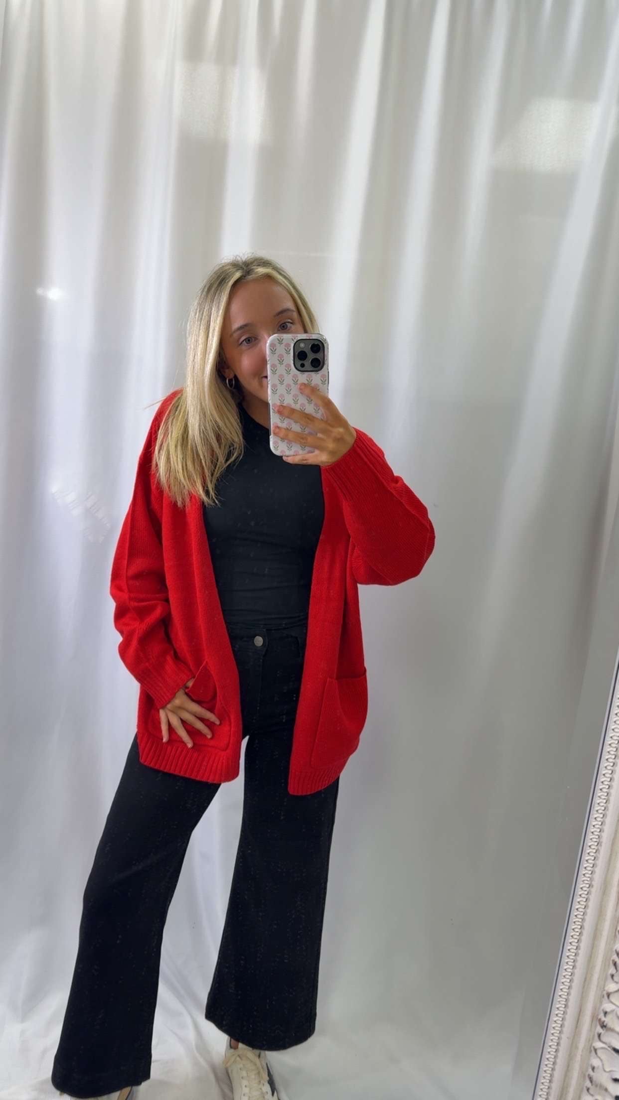 Oversized Open-front Cardigan