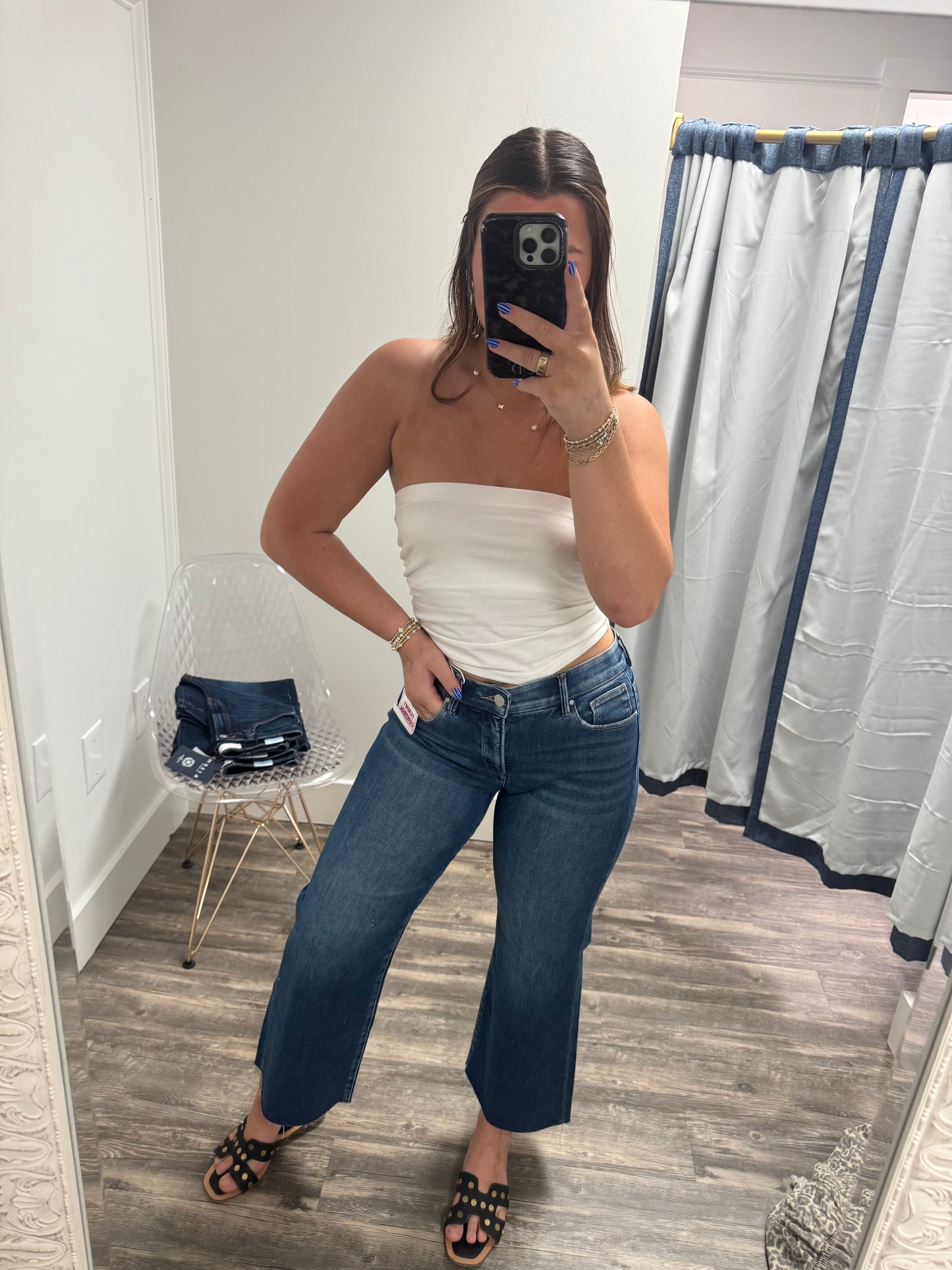 TC Elastic Band MR Crop Wide Jean