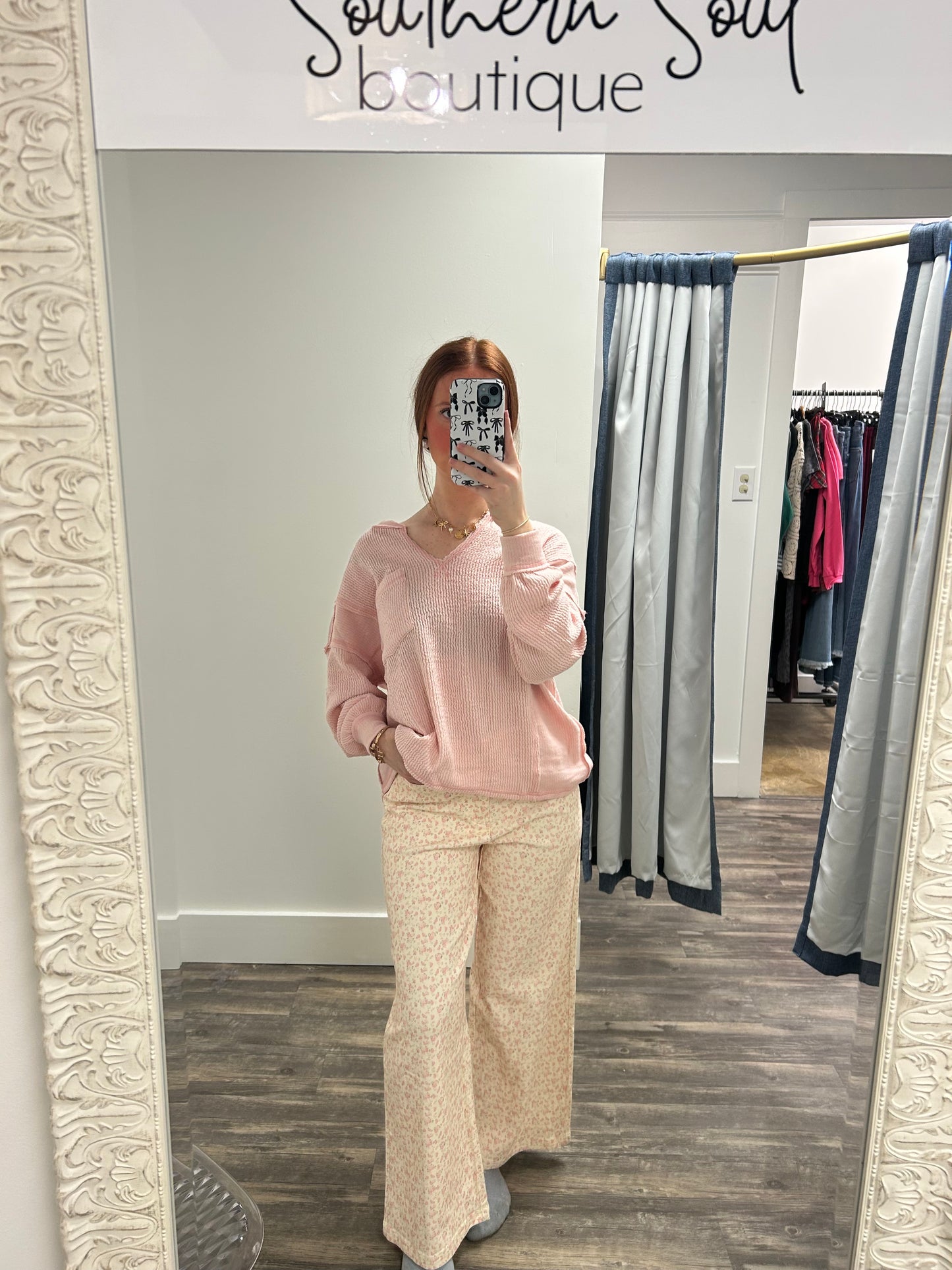 Raw Edge Ribbed Knit Top