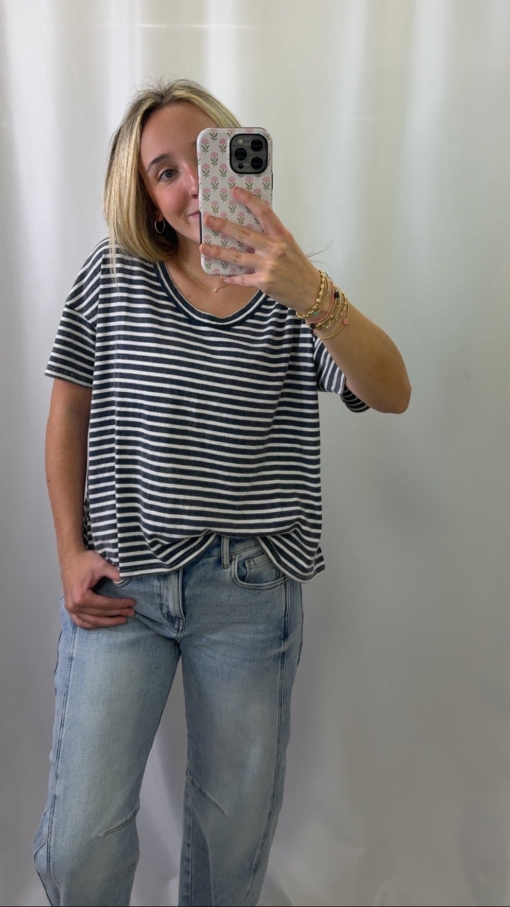 Washed Stripe Top