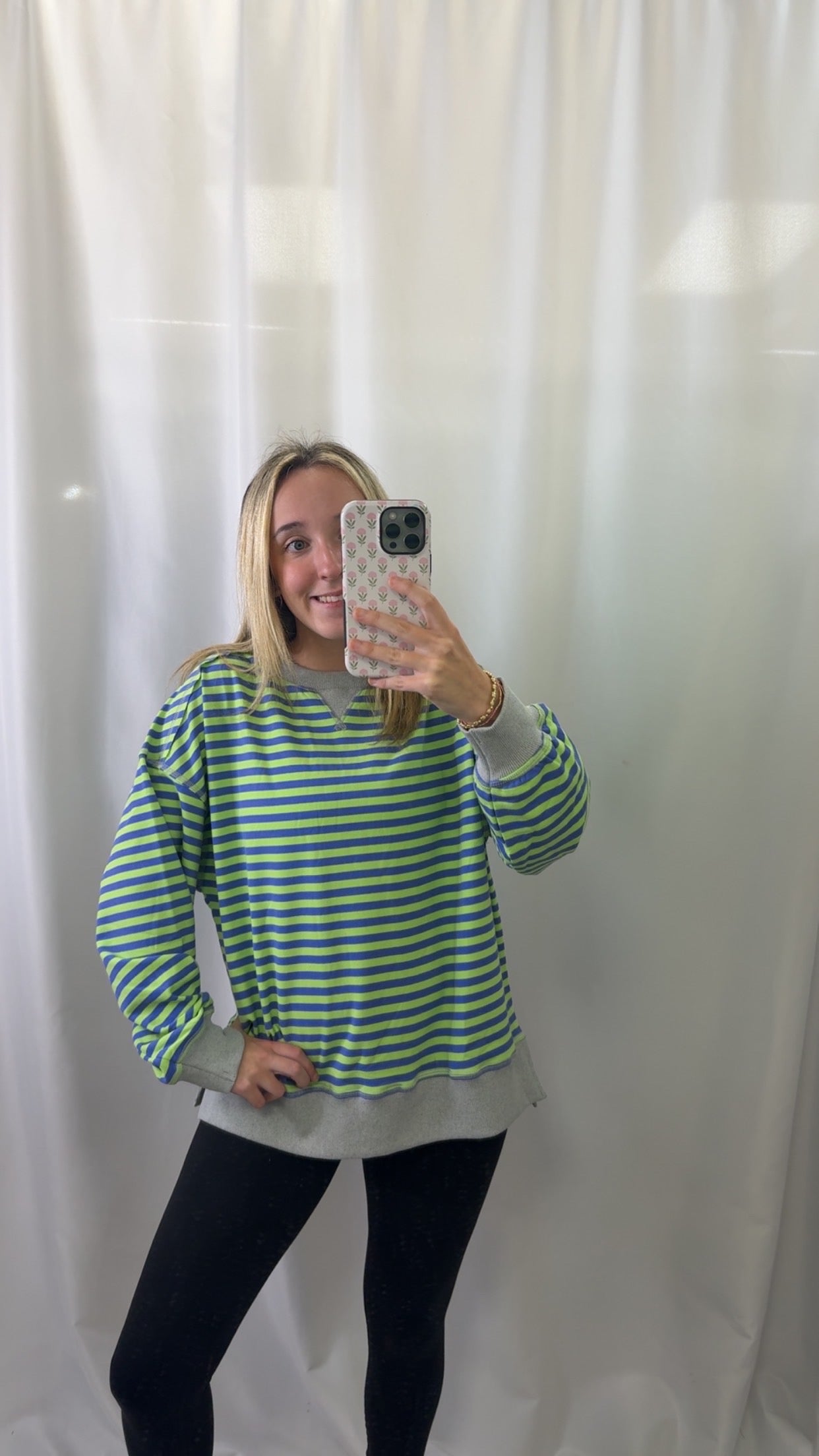 Stripe Oversized Knit Top
