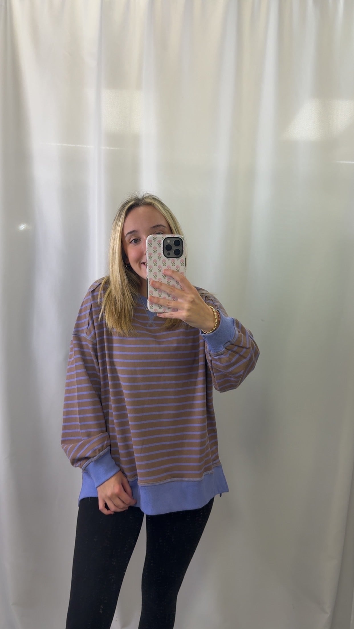 Stripe Oversized Knit Top