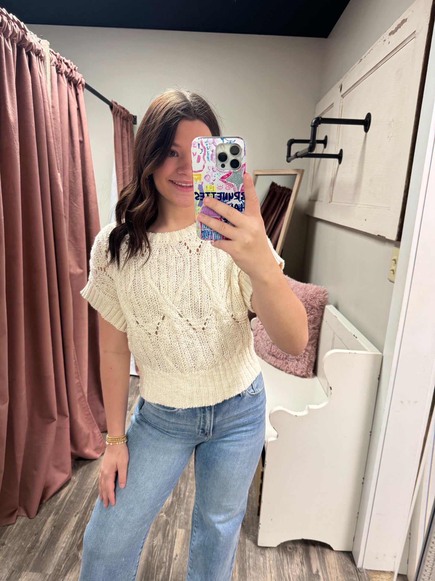 Cable Knit Sweater Top