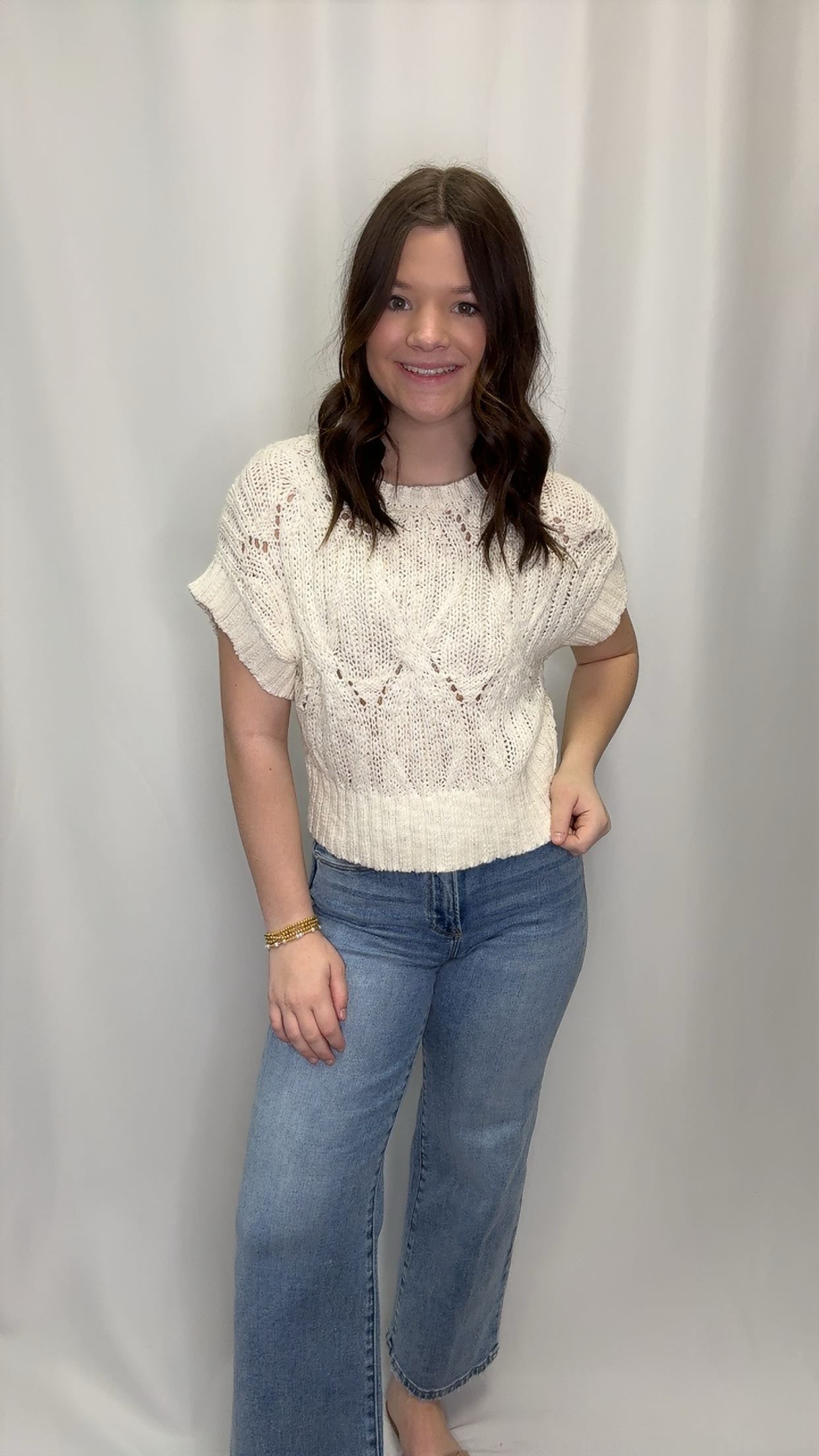 Cable Knit Sweater Top