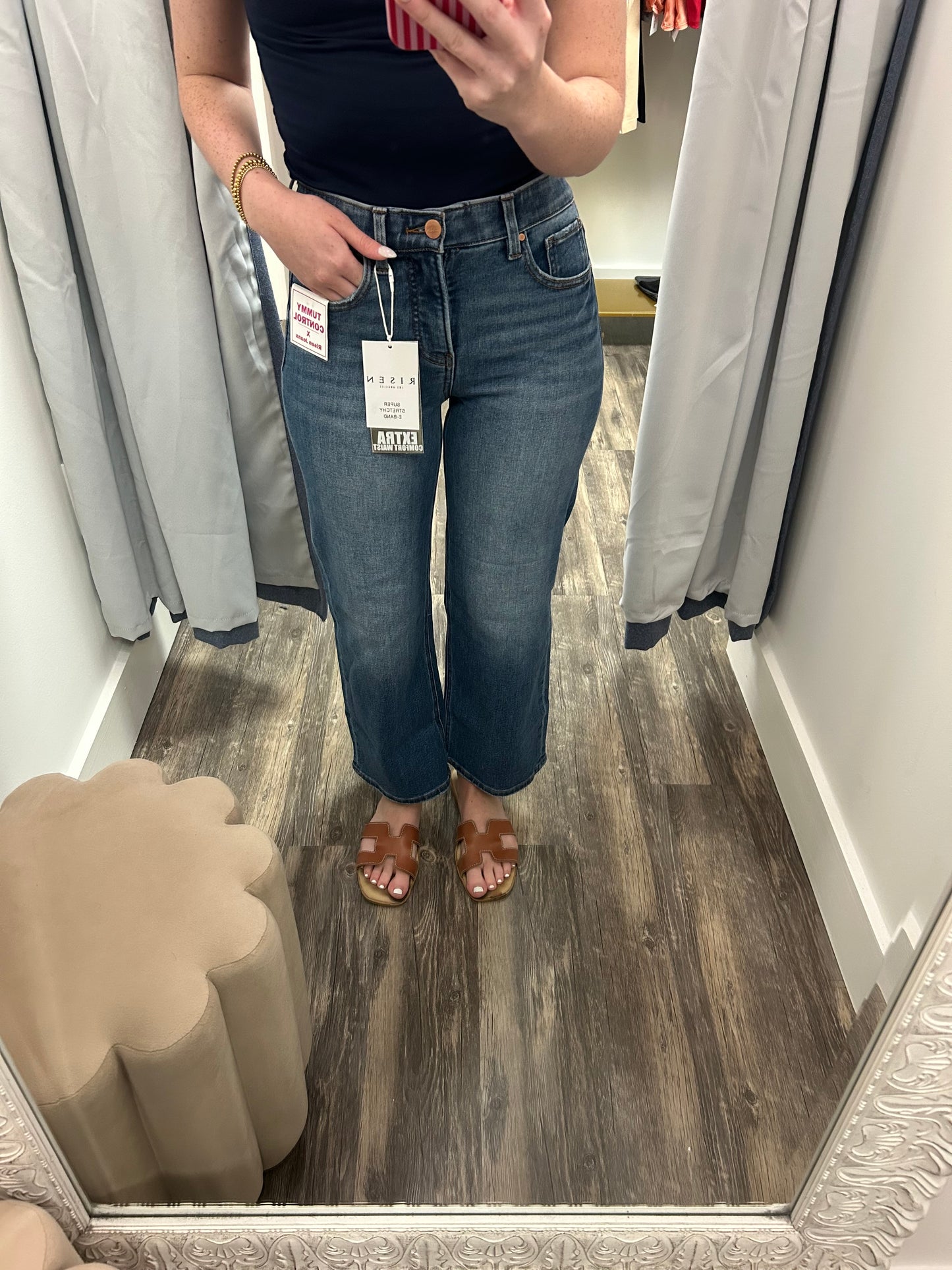 TC Elastic Band MR Crop Wide Jean