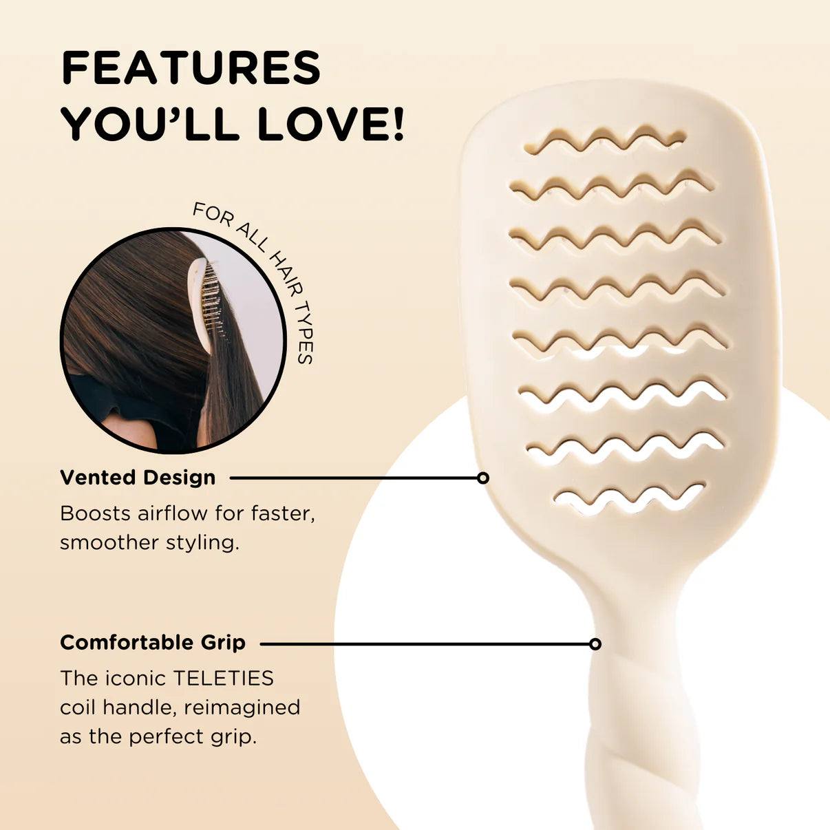 Teletie -Vented Hair Brush