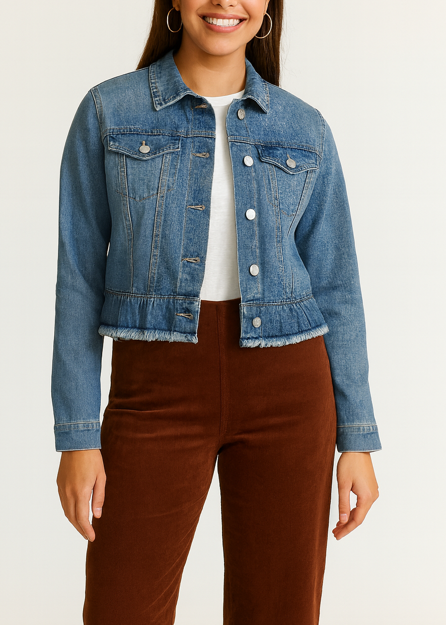 Peplum Denim Jacket
