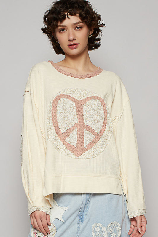 Floral Heart/Peace Top