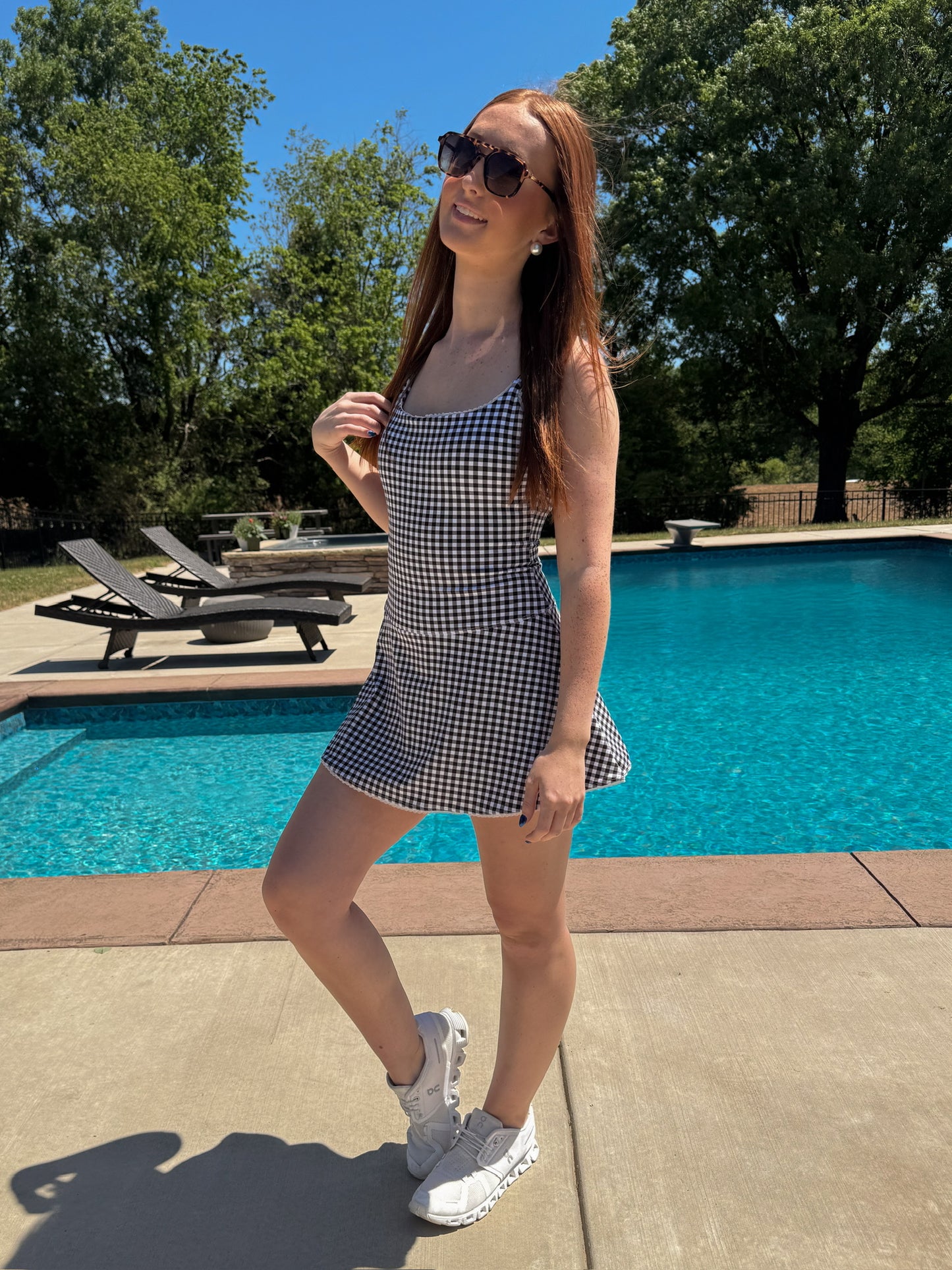 Sporty Sweet Gingham Mini Dress