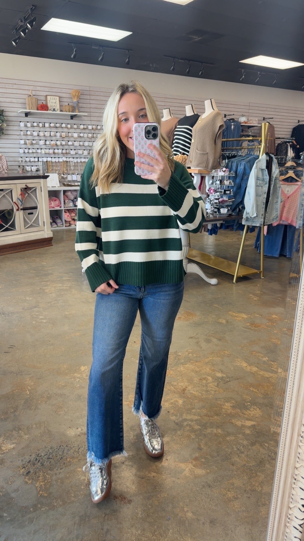 Striped Crew Neck Sweater