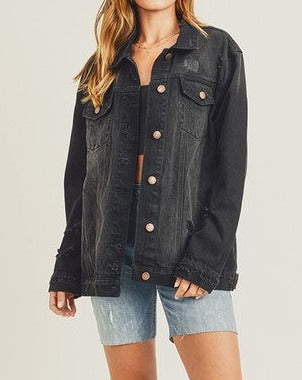 Loose Fit Distressed Jacket