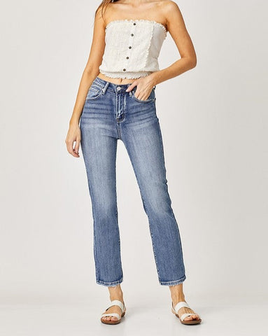 HR Cropped Straight Jeans