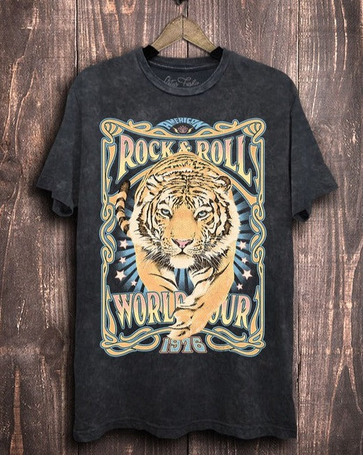 Rock & Roll World Tour Tiger Graphic Tee