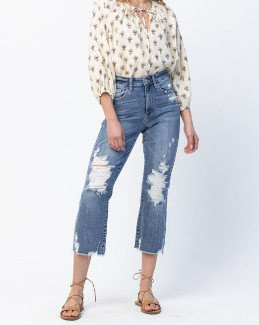 HW Ankle Straight Jeans