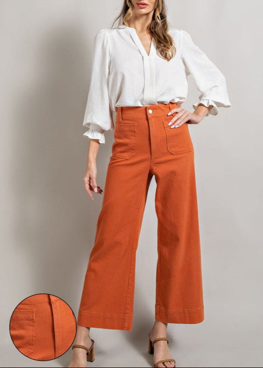 Soft Washed Wide Leg Pants
