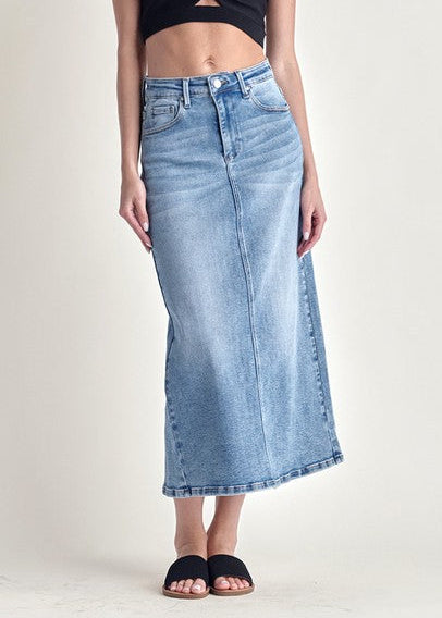 HR Back Slit Long Skirt