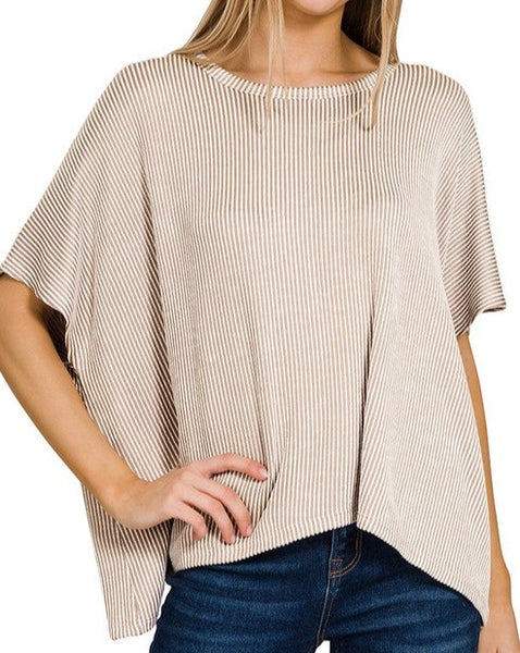 Ribbed Oversized Top