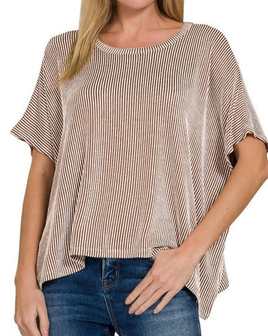 Ribbed Oversized Top